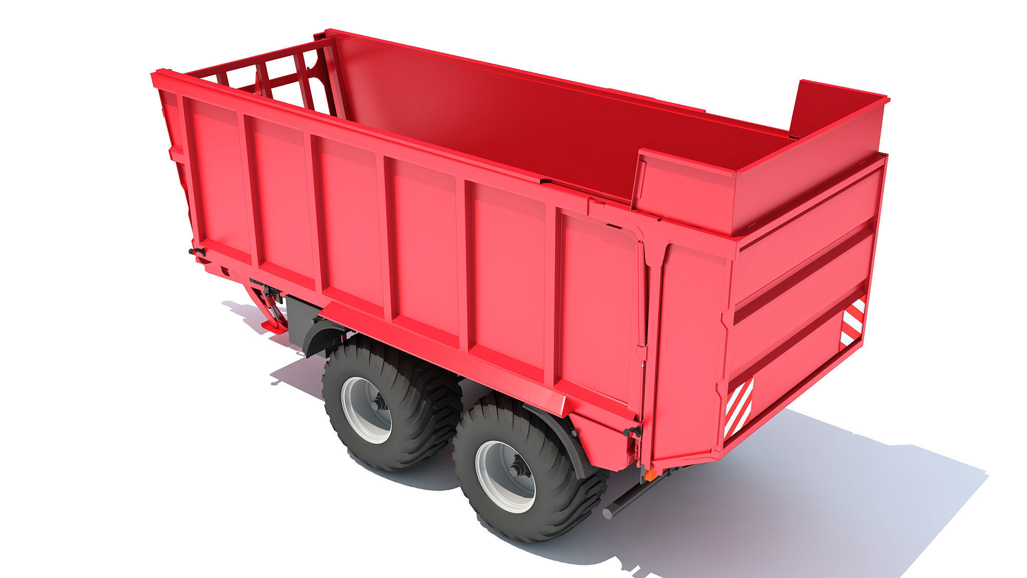 Farm Tractor Trailer 3D model_3