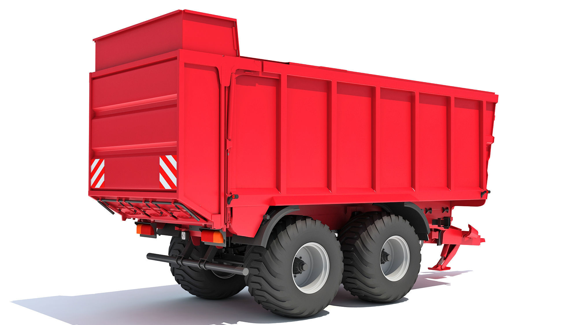 Farm Tractor Trailer 3D model_5