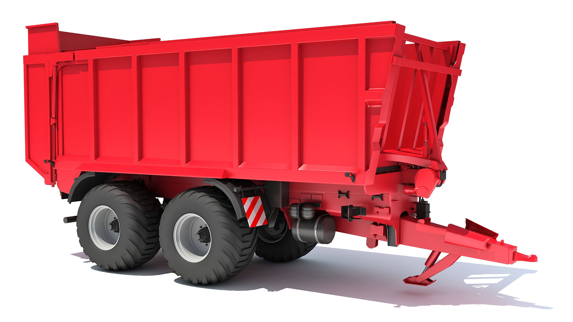 Farm Tractor Trailer 3D model_7