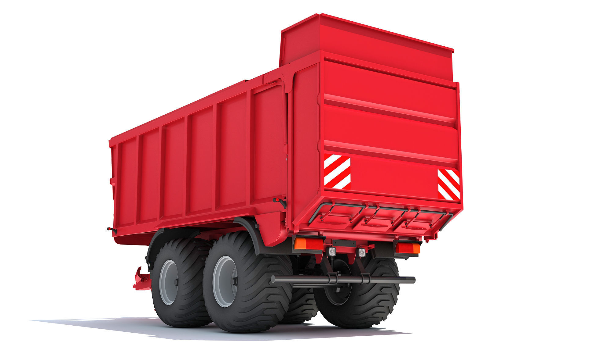 Farm Tractor Trailer 3D model_13