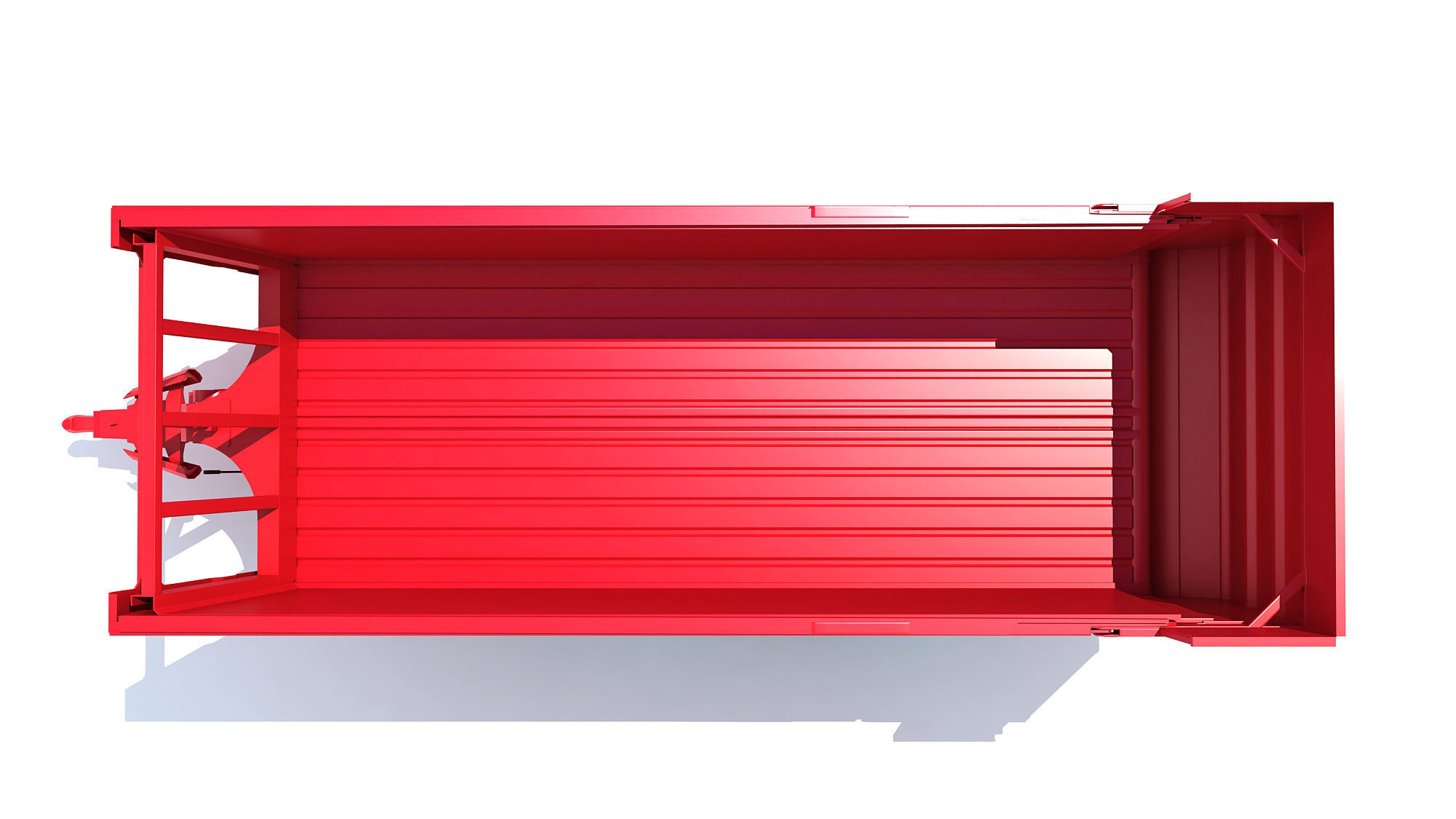 Farm Tractor Trailer 3D model_10