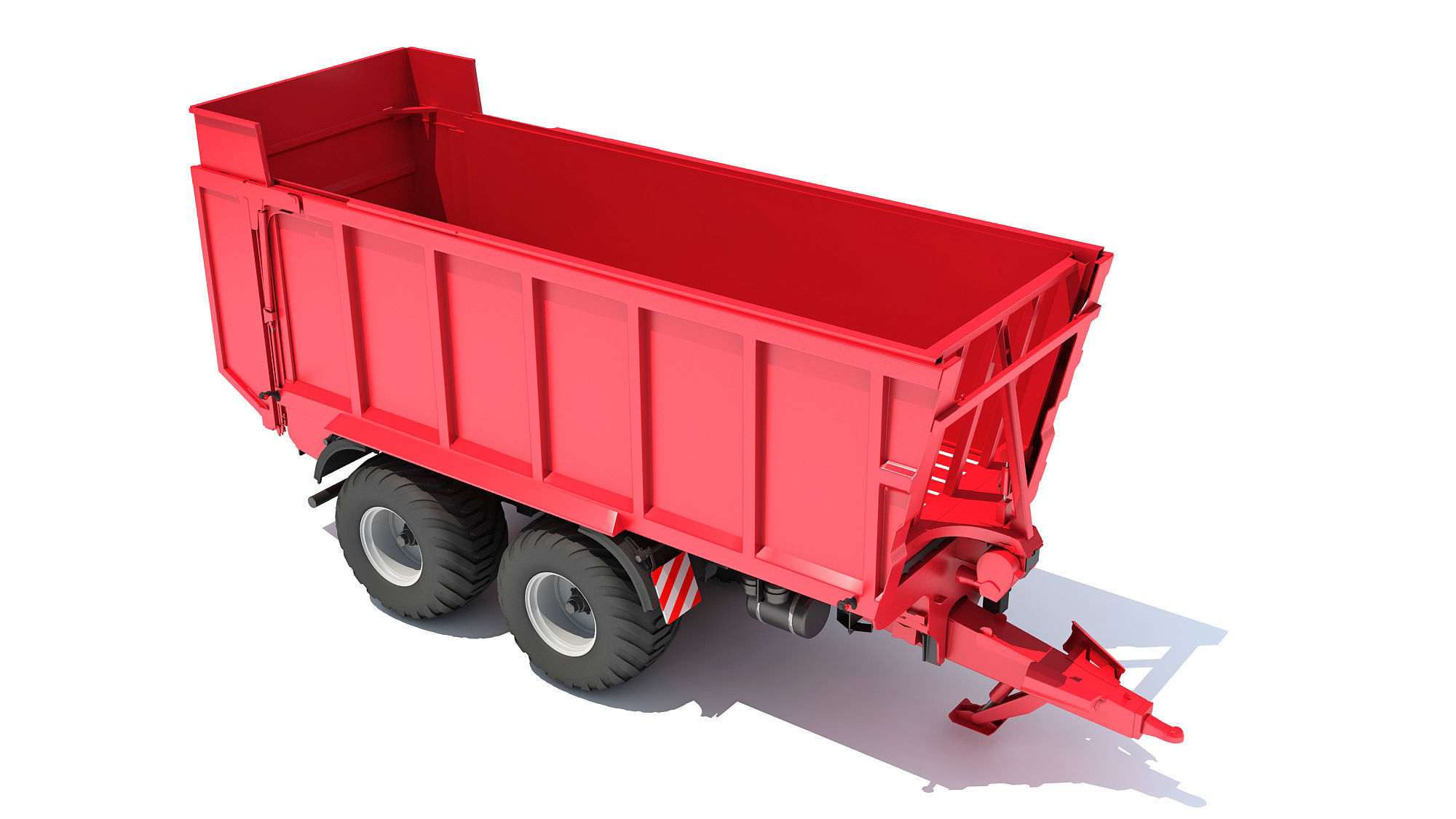 Farm Tractor Trailer 3D model_8