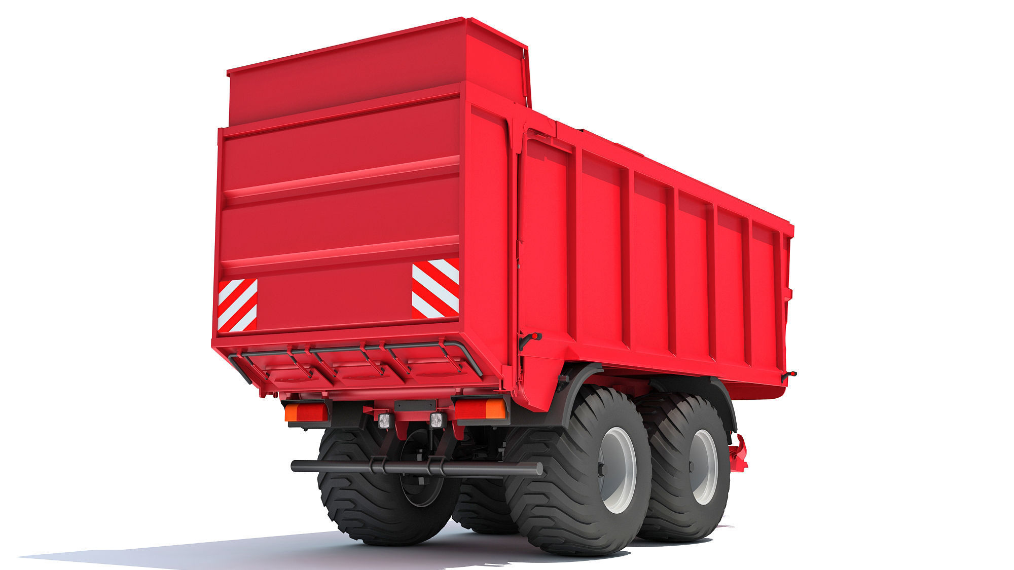 Farm Tractor Trailer 3D model_4