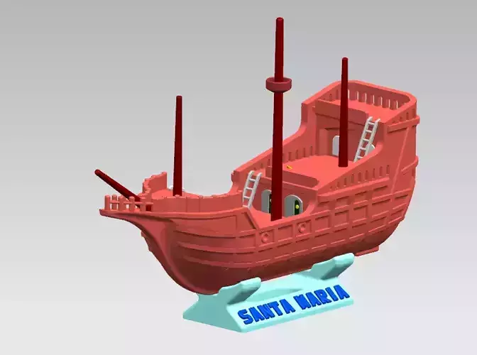 Sailboat - Santa Maria 3D model