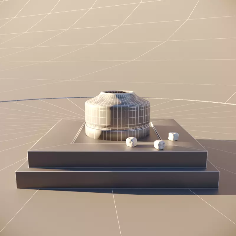Sala-Circular-Table-Glass-with-candle-accessories building wi... Free low-poly 3D model