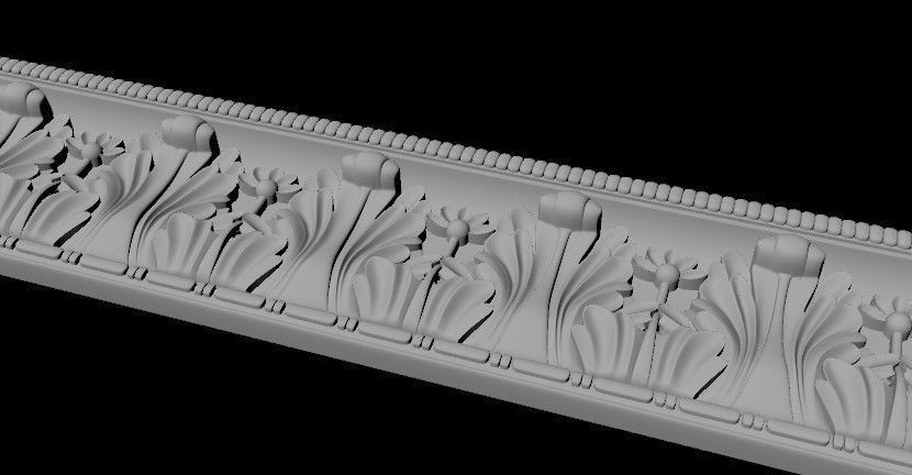 carved baguette 3D model_1