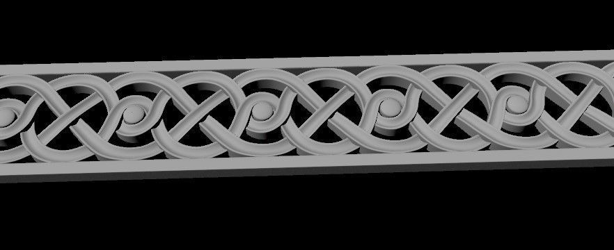 carved baguette 3D model_1