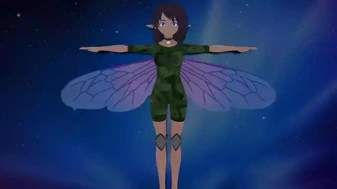 3D Female avatar original character for gaming and for vrchat