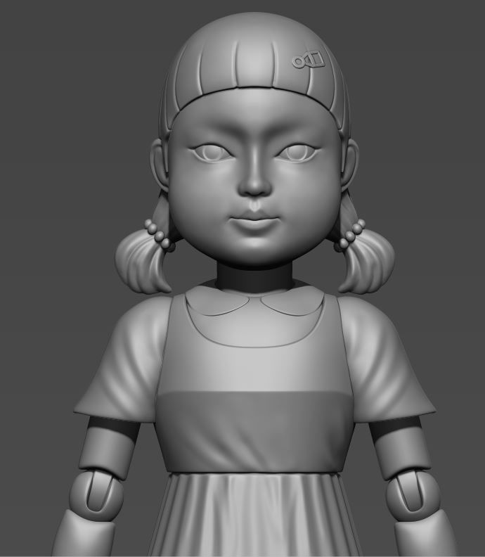 Squid Game Doll Netflix Fan Art  3D Print  3D print model_1