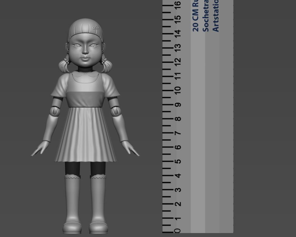 Squid Game Doll Netflix Fan Art  3D Print  3D print model_4