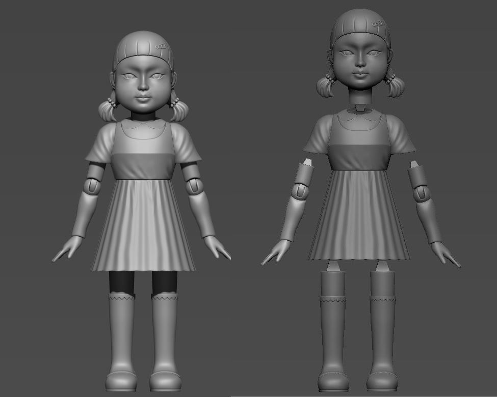 Squid Game Doll Netflix Fan Art  3D Print  3D print model_2
