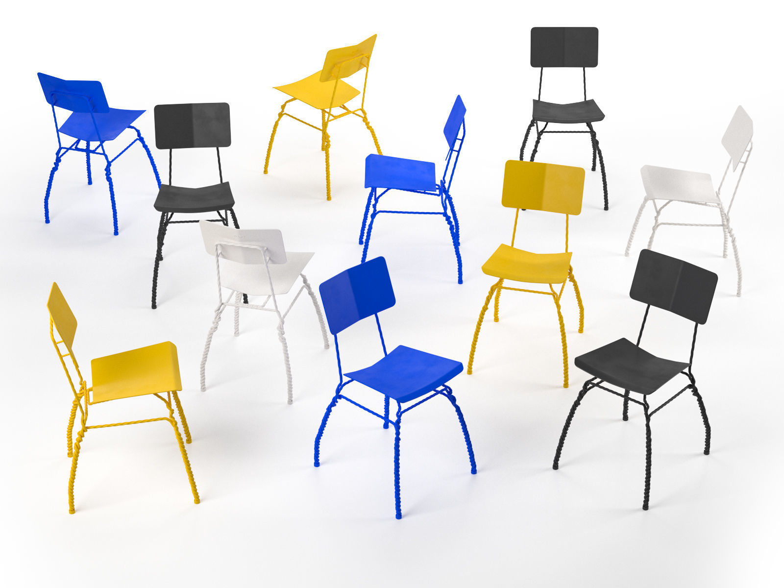 Twisted Chair 3D model_3