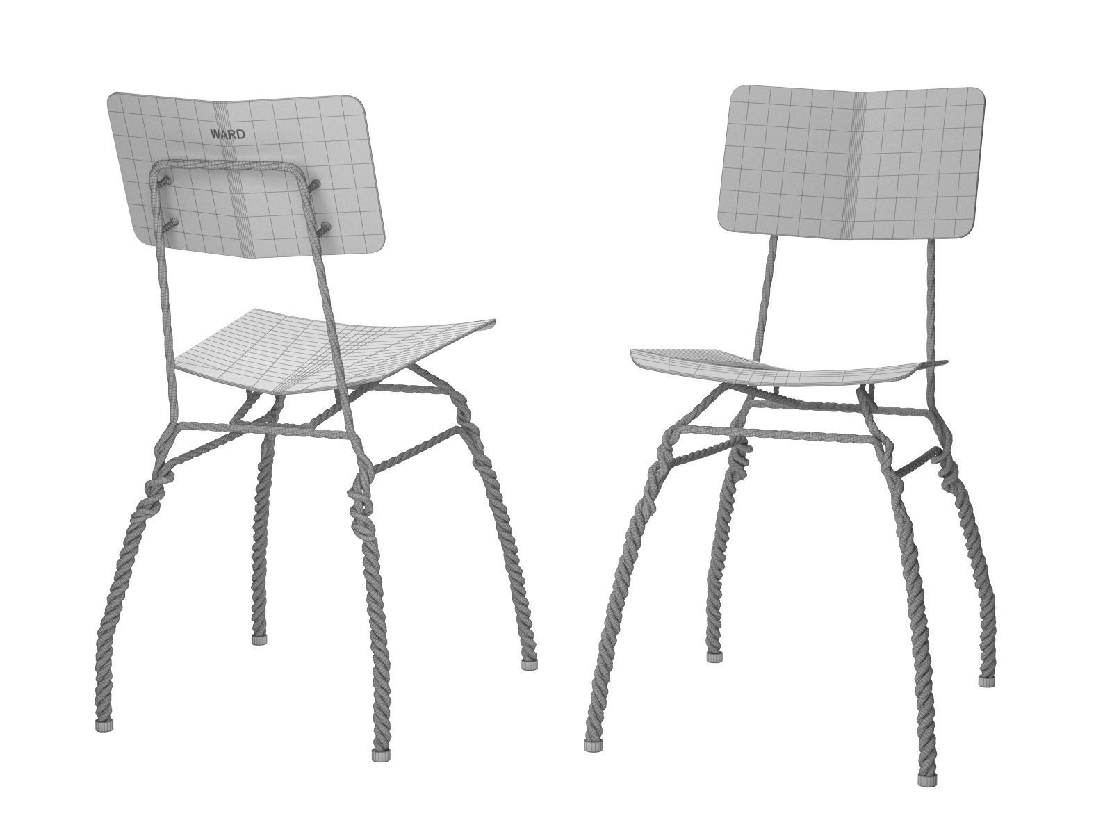 Twisted Chair 3D model_6