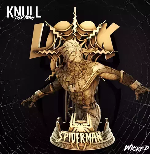 Wicked Marvel Spider man Bust STLs 3D print model