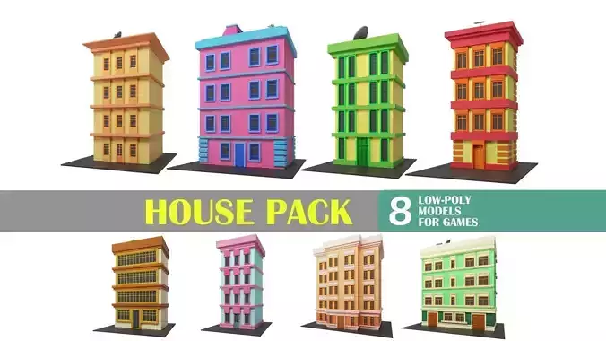 Low Poly  House Pack