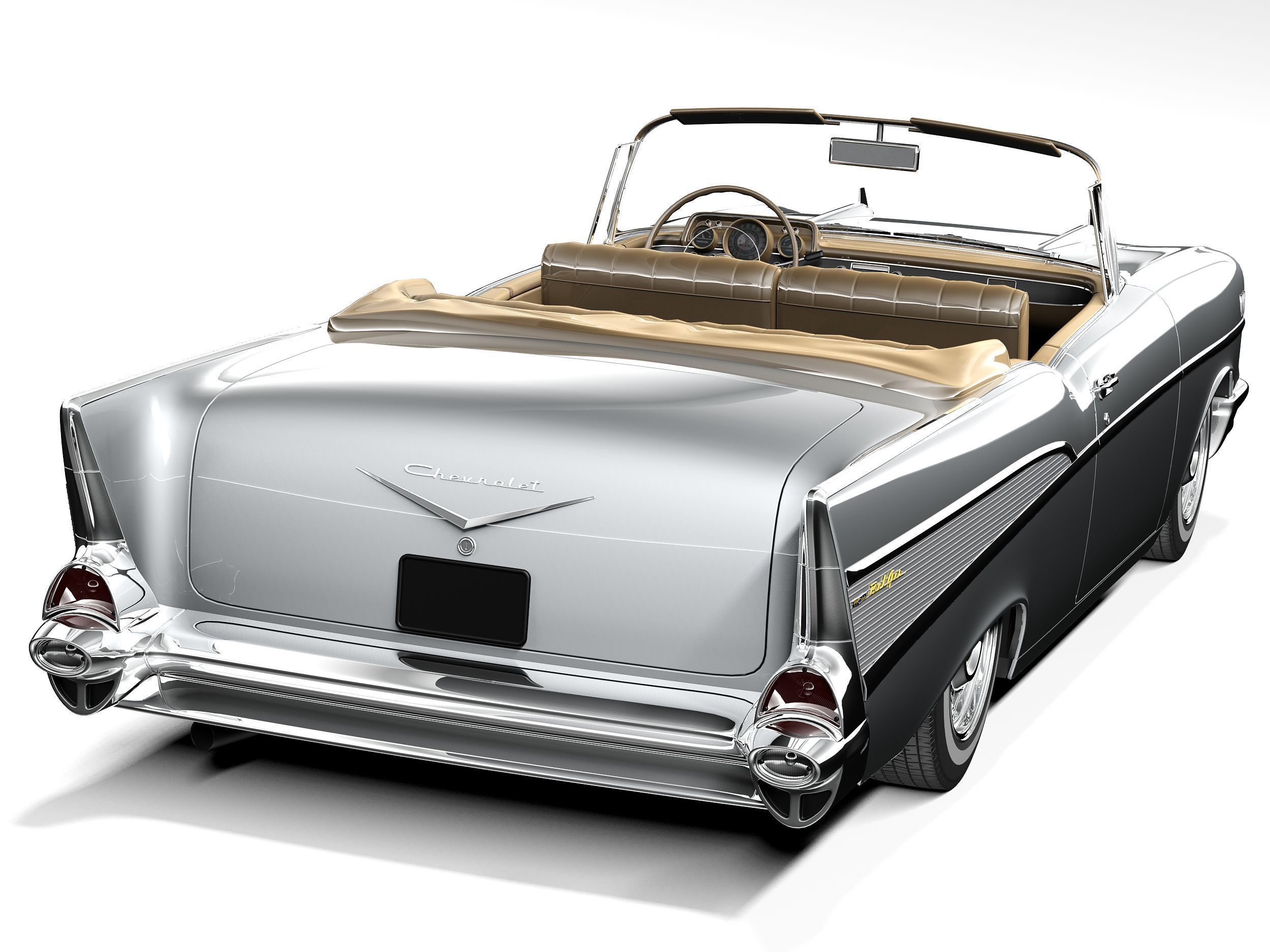 Chevrolet Bel Air convertible 1957 3D model_5