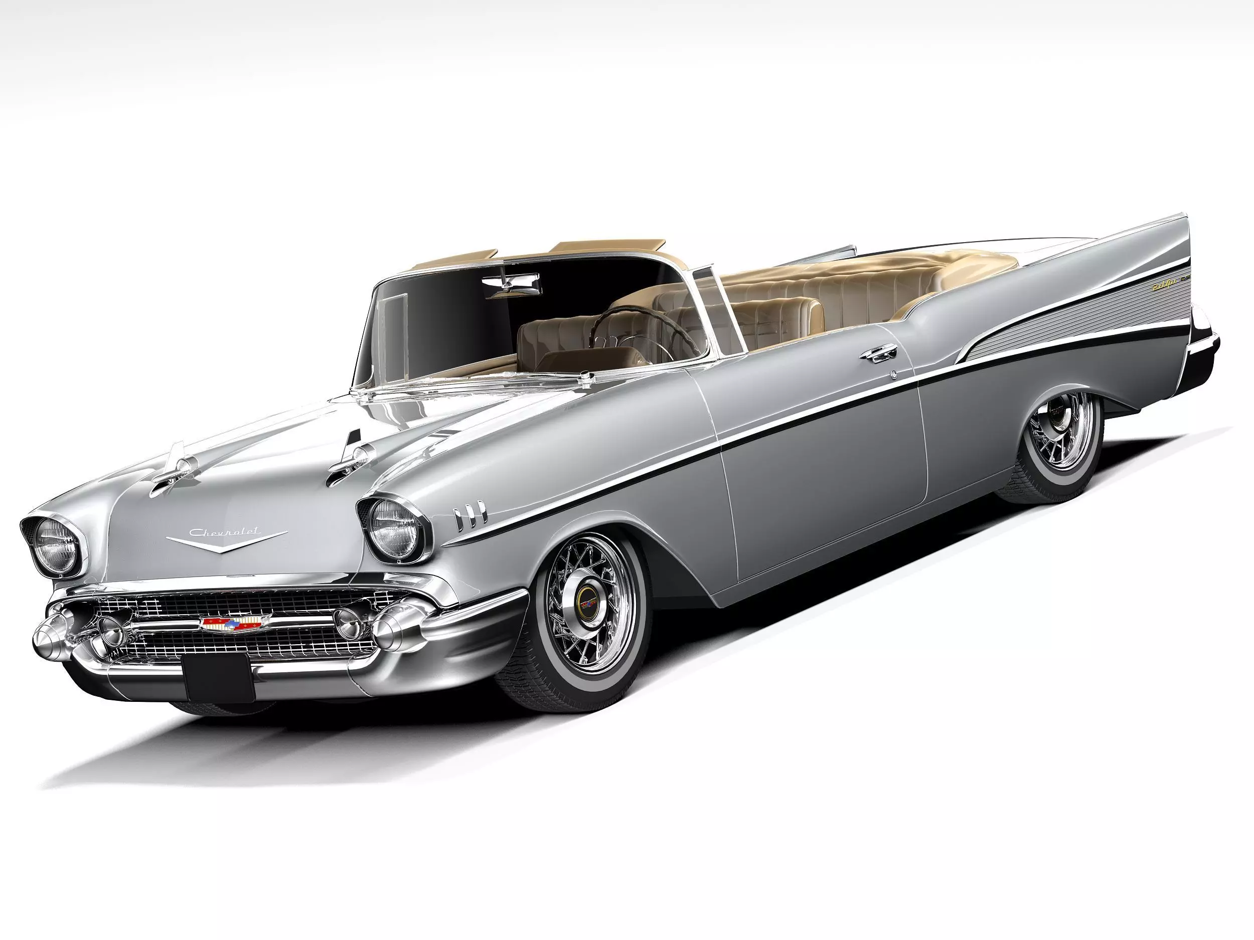 Chevrolet Bel Air convertible 1957 3D model_0