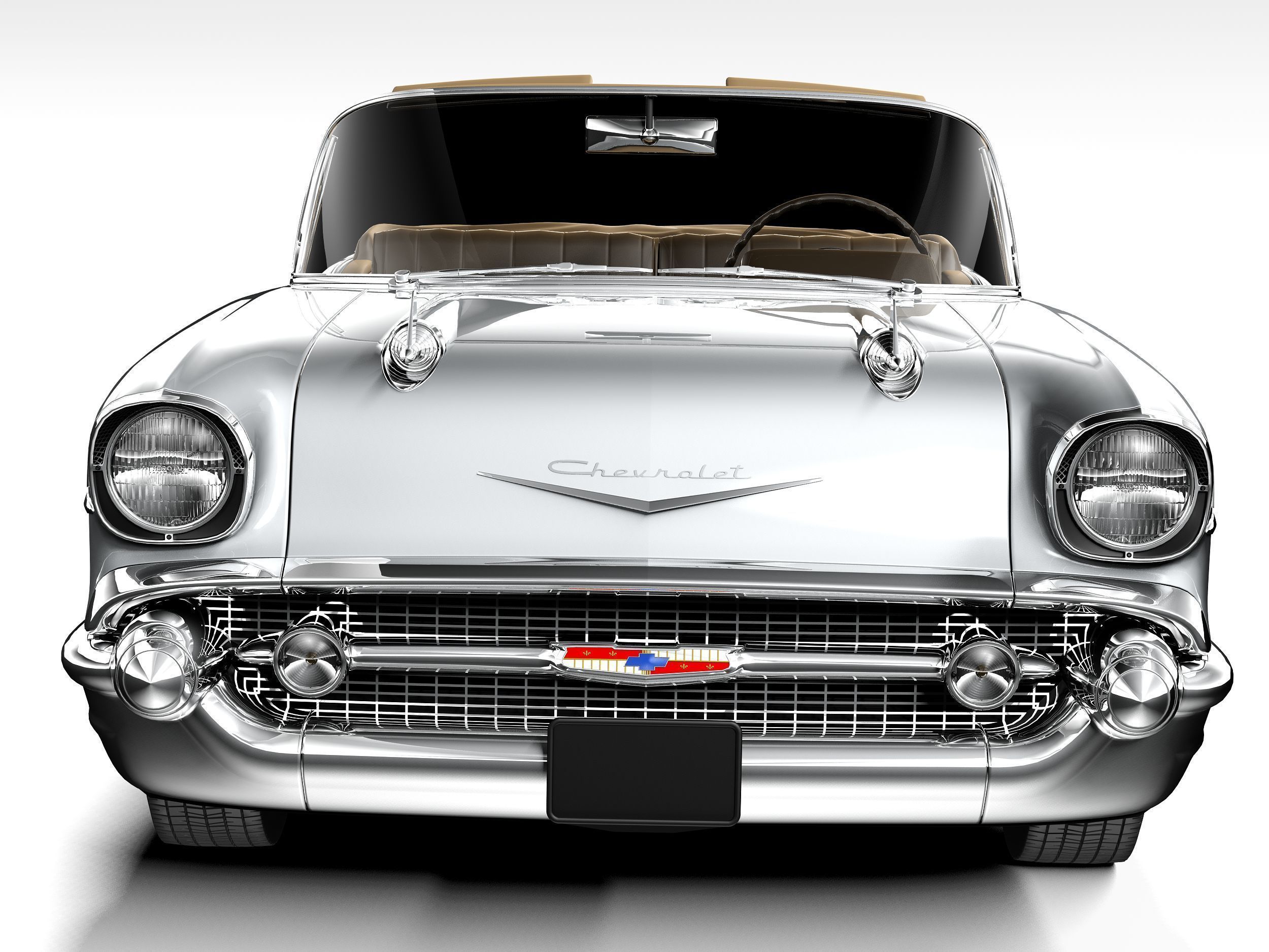 Chevrolet Bel Air convertible 1957 3D model_9
