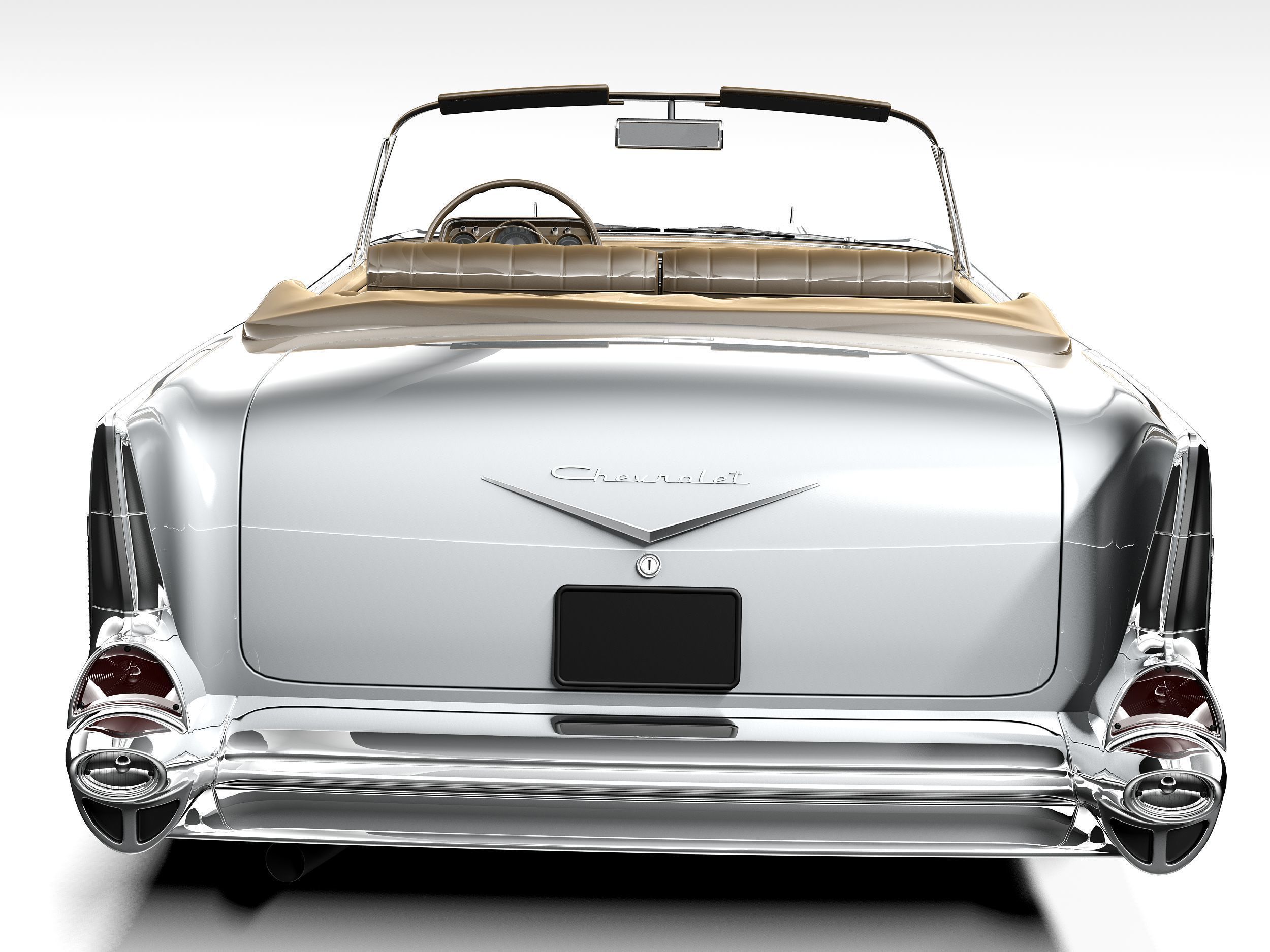 Chevrolet Bel Air convertible 1957 3D model_8