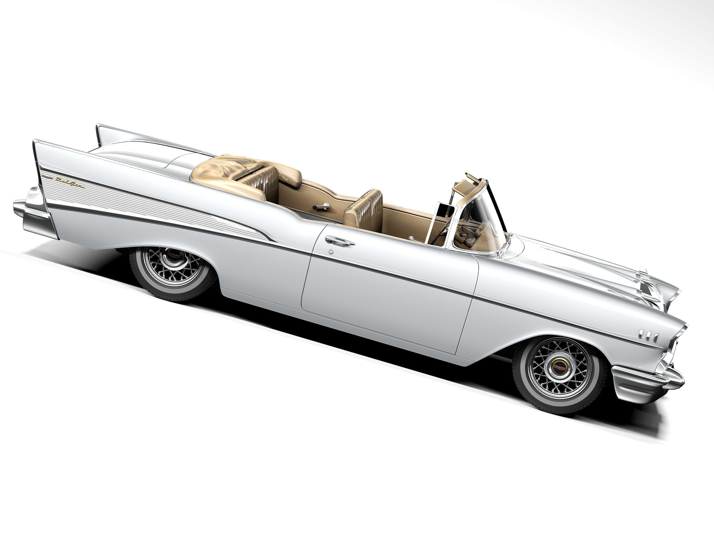 Chevrolet Bel Air convertible 1957 3D model_6