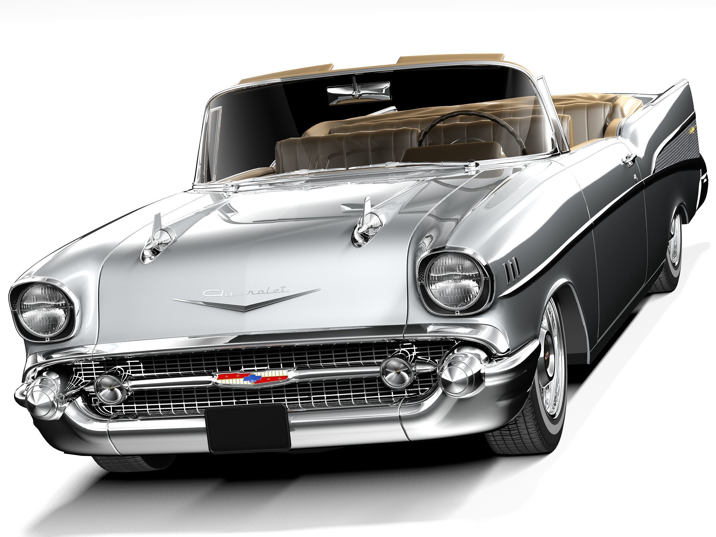 Chevrolet Bel Air convertible 1957 3D model_1