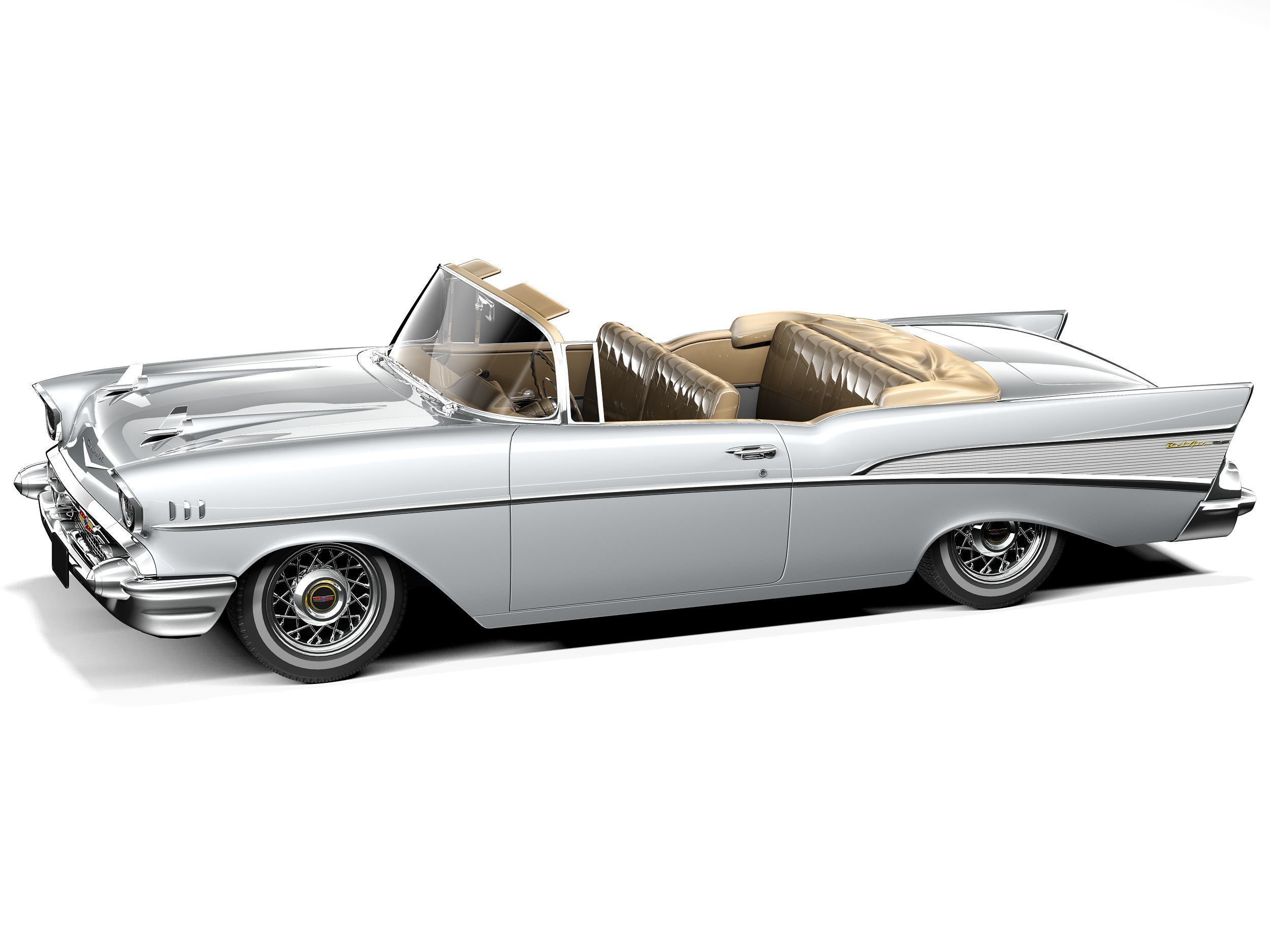 Chevrolet Bel Air convertible 1957 3D model_11
