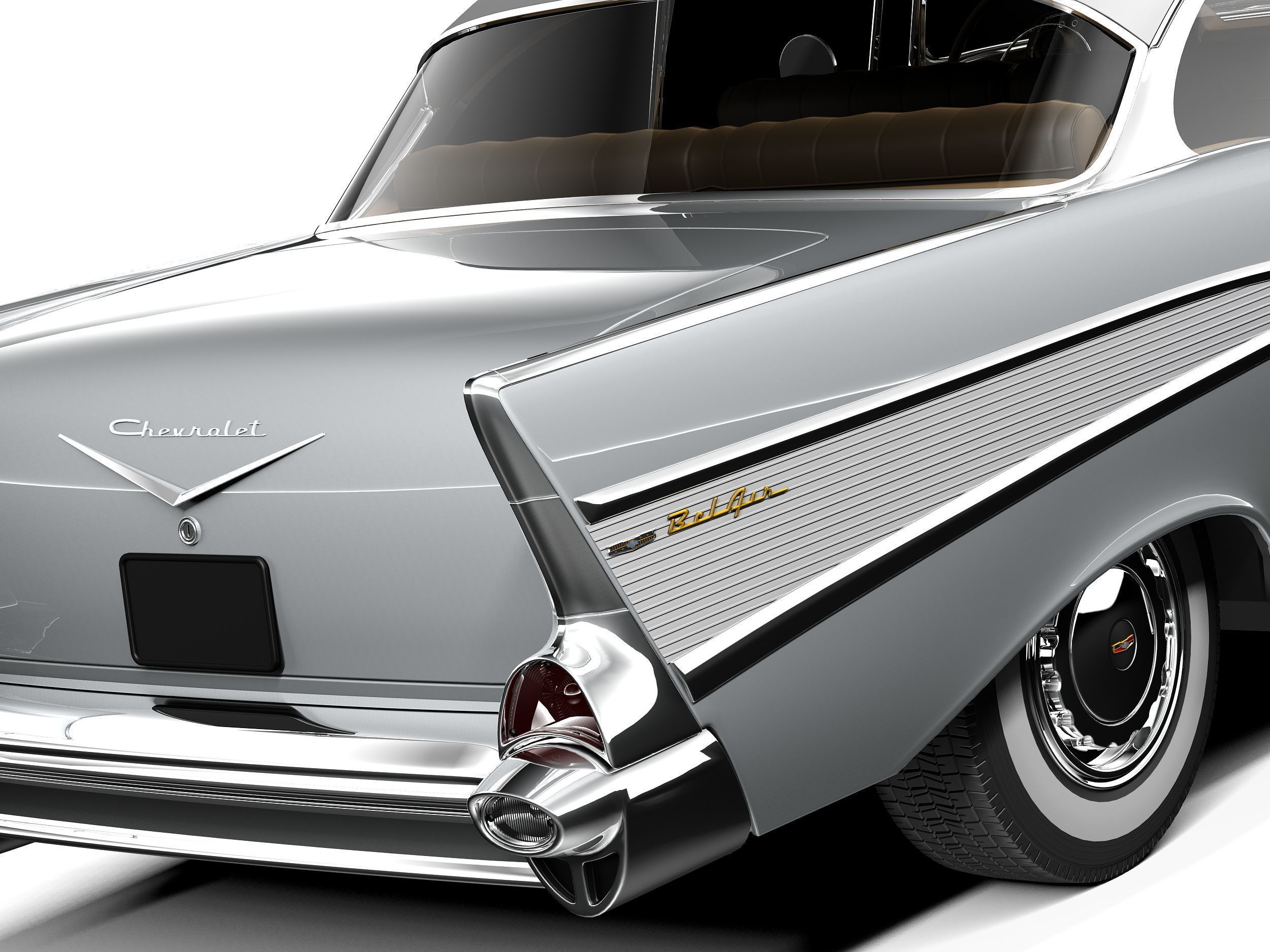 Chevrolet Bel Air Coupe 1957 3D model_3