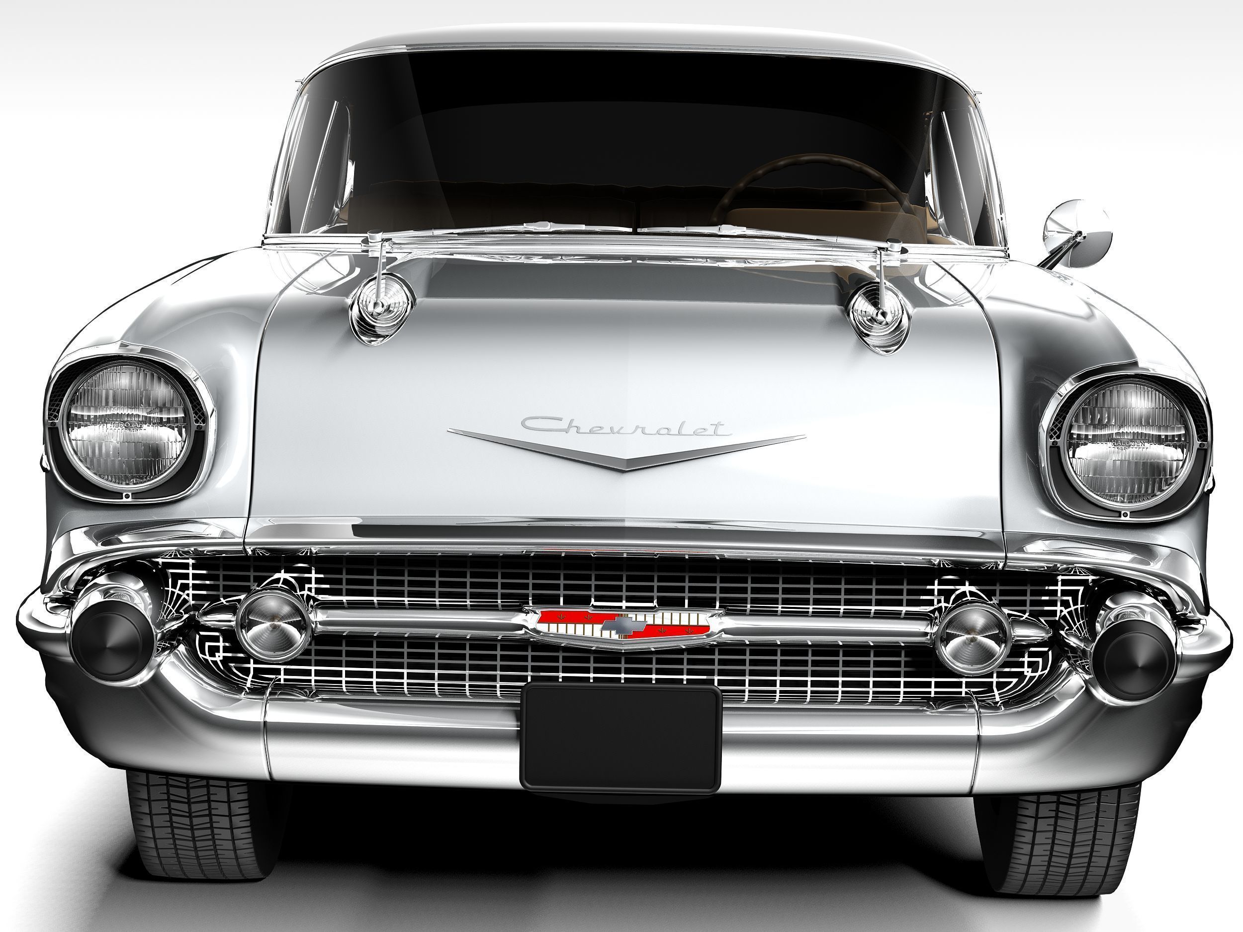 Chevrolet Bel Air Coupe 1957 3D model_9