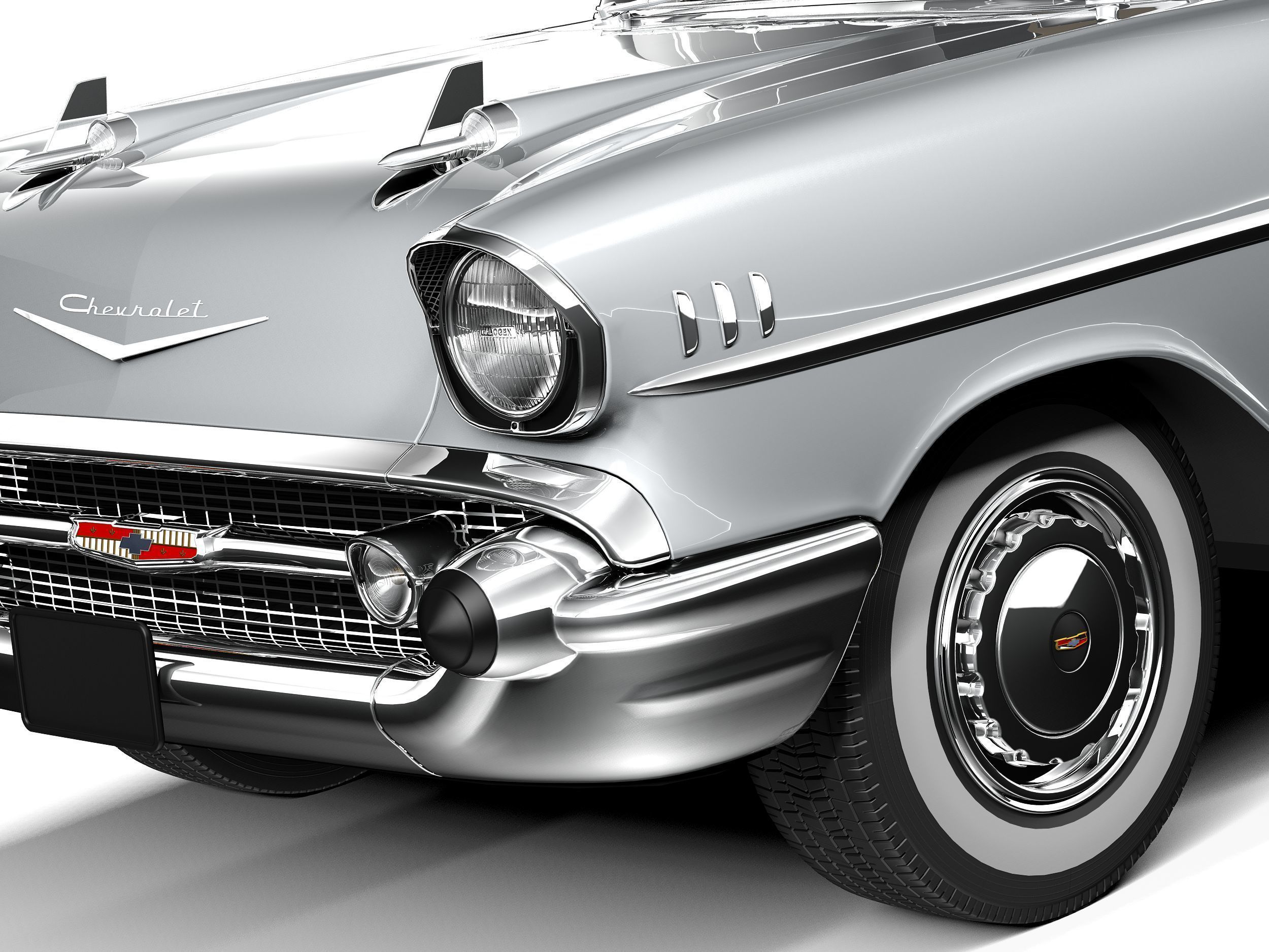 Chevrolet Bel Air Coupe 1957 3D model_2