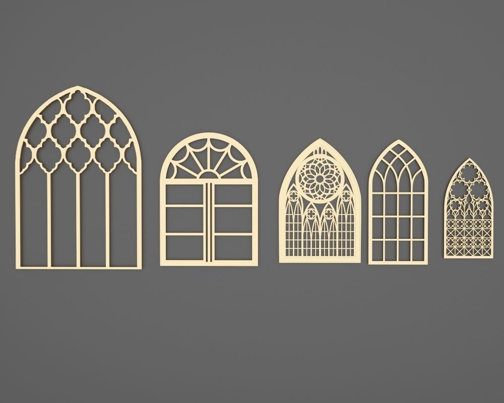 Gothic Windows Collections 2 3D model_5