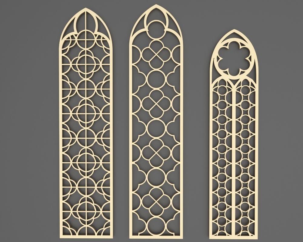 Gothic Windows Collections 2 3D model_10