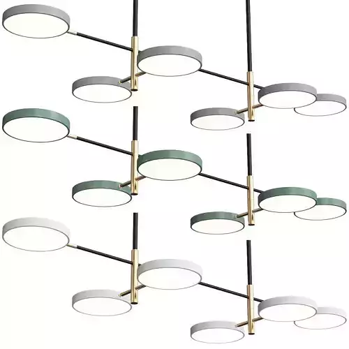 Scandy modern pendant light with five circular lights