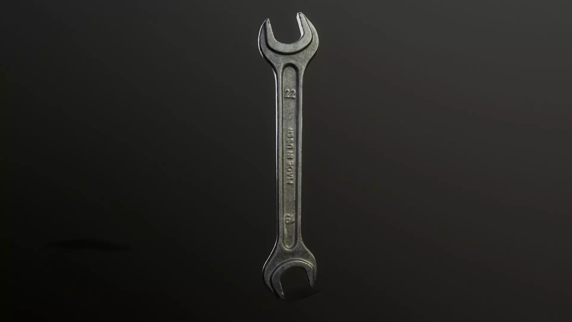3D Scan Wrench made in USSR Low-poly 3D model_0