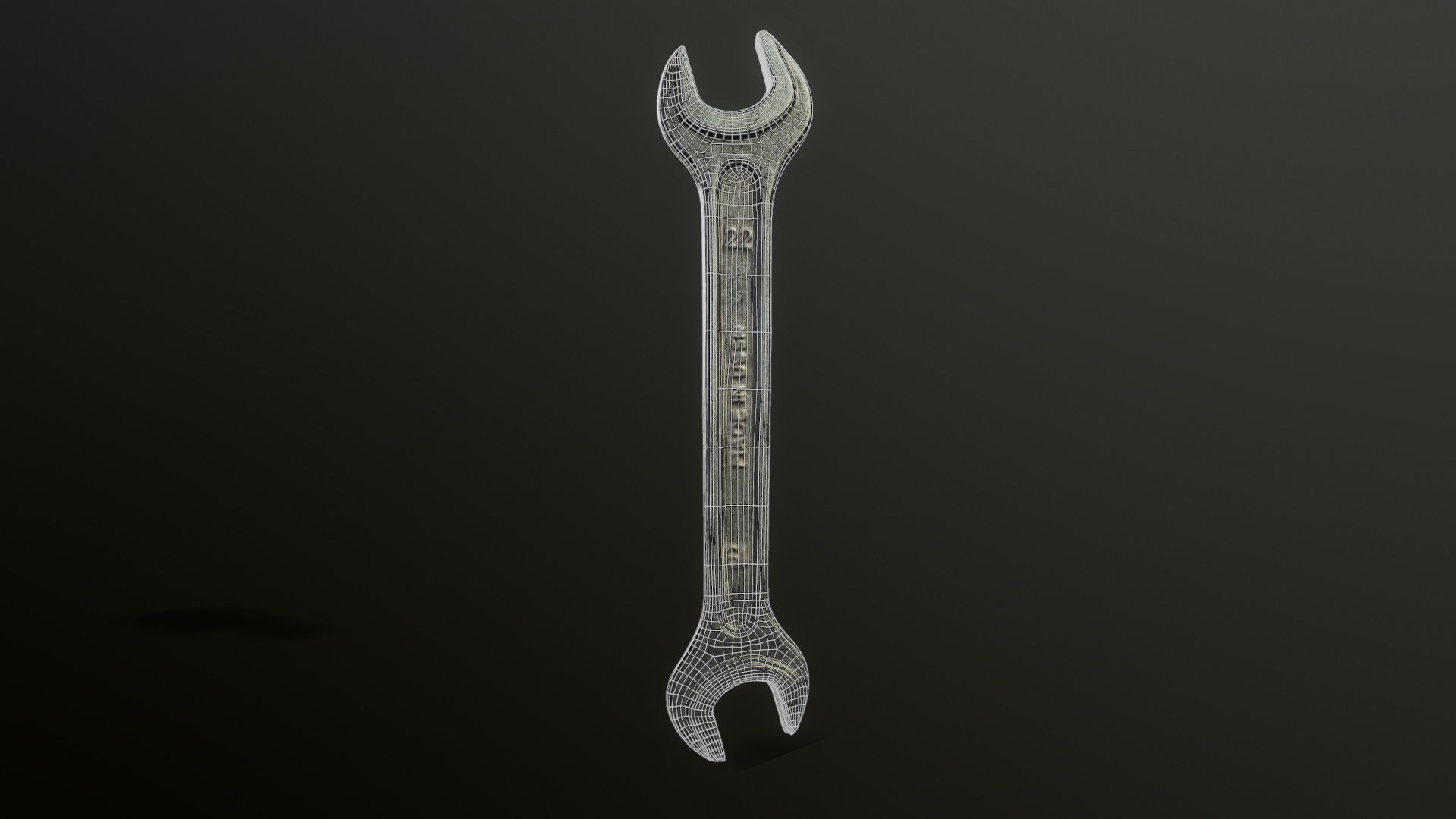 3D Scan Wrench made in USSR Low-poly 3D model_1