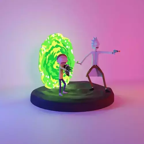 Rick and Morty statue