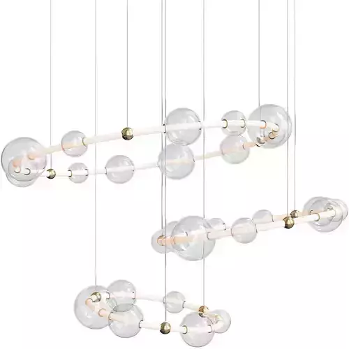 Oreol modern chandelier with bubbles hanging from it