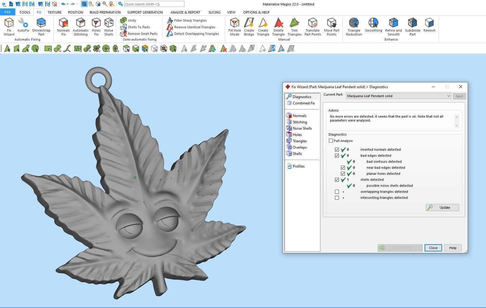 Marijuana Leaf Pendant Silver Gold  Print 3D print model_7