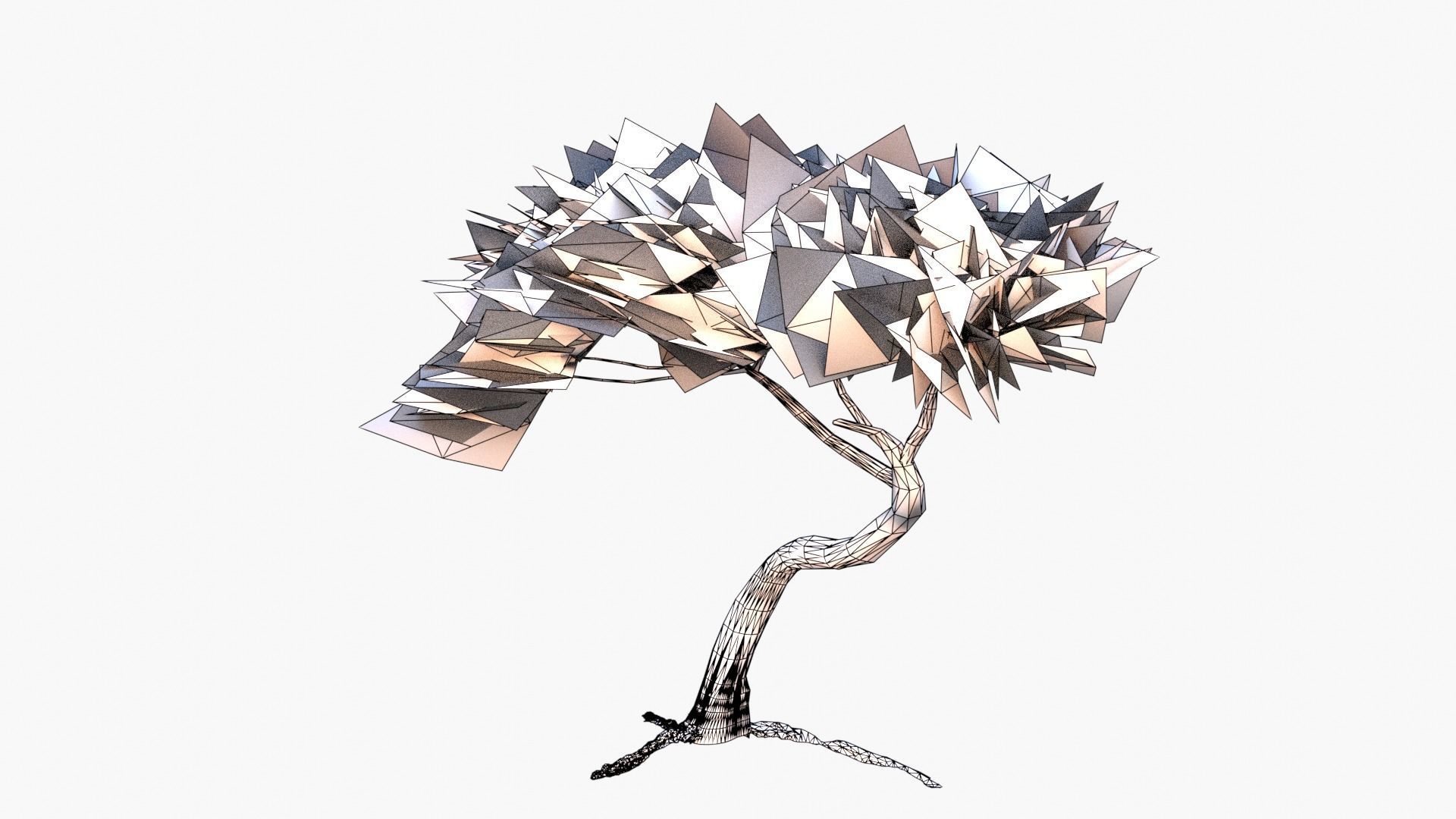 Low-Poly and Game-Ready Pinus Pinea - Stone Pine 04 Low-poly 3D model_9