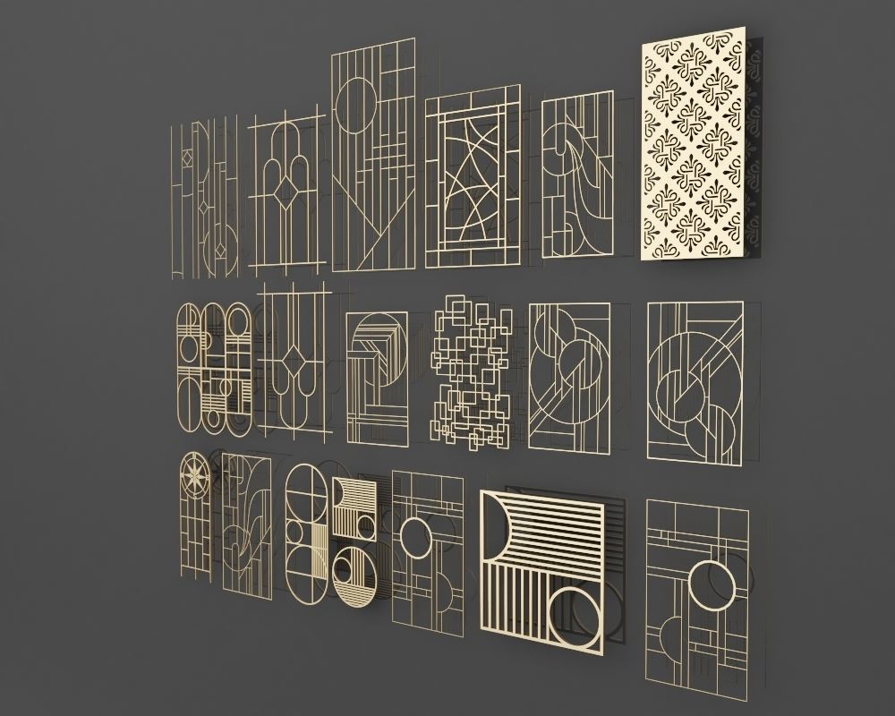 CNC Decorative Panel  3D model_2