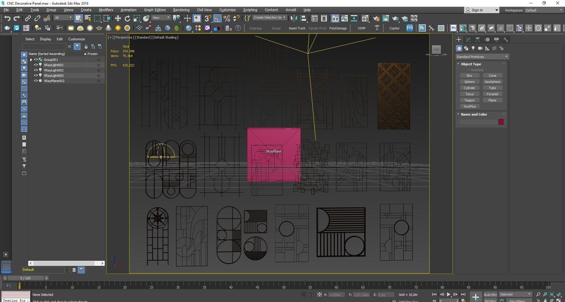 CNC Decorative Panel  3D model_5