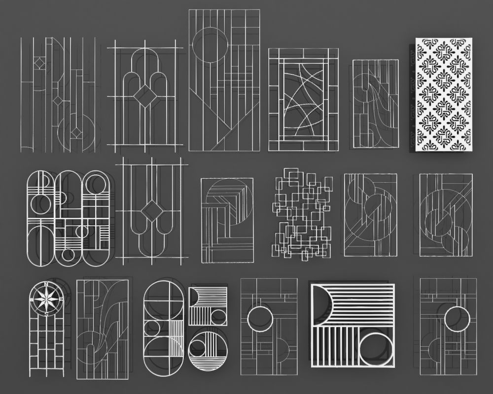 CNC Decorative Panel  3D model_3