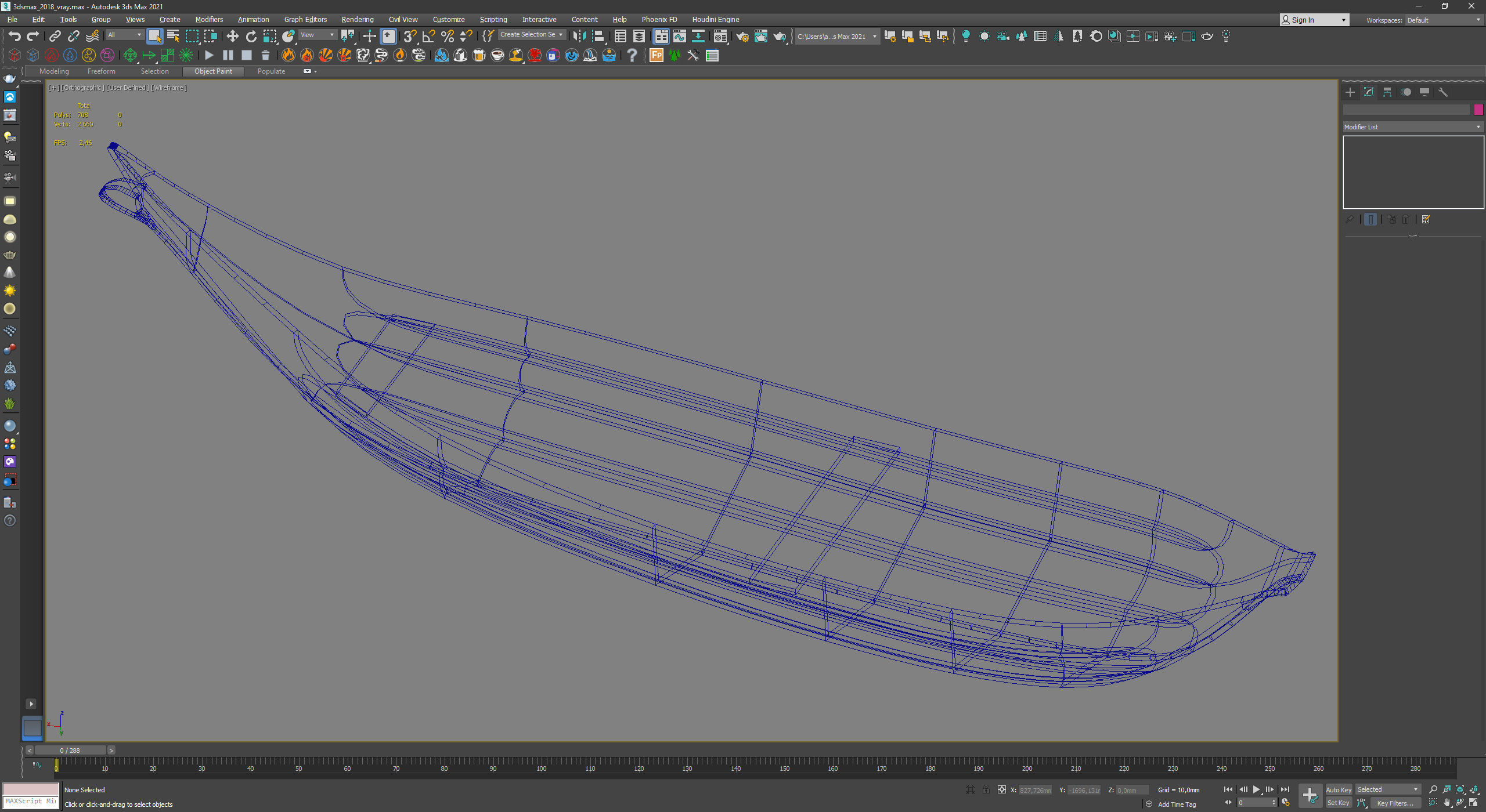 old wooden stylized boat low poly Low-poly 3D model_20