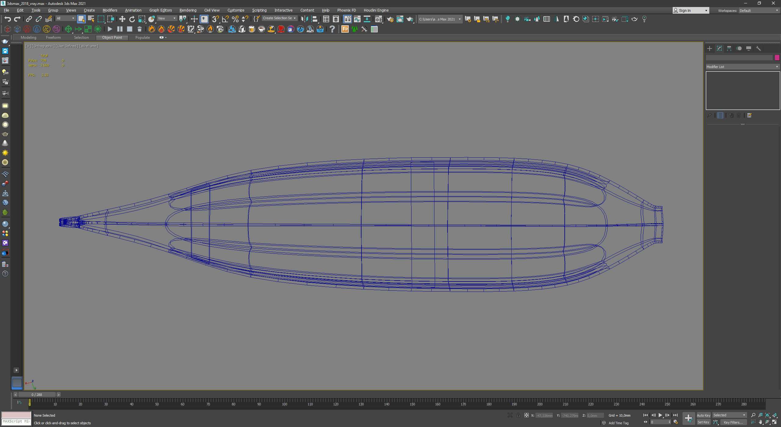 old wooden stylized boat low poly Low-poly 3D model_19