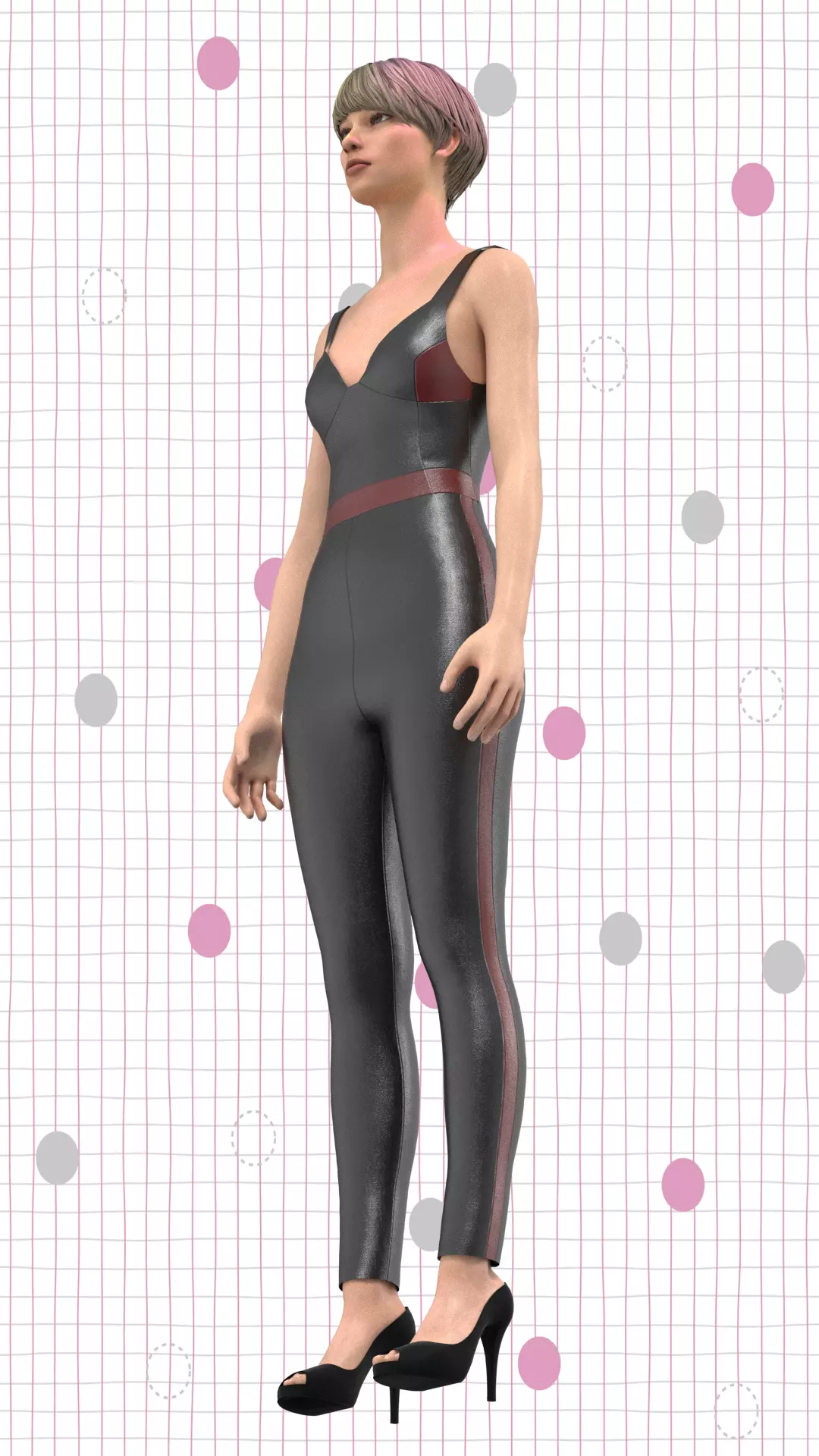 Ladies Cat Suite Low-poly 3D model