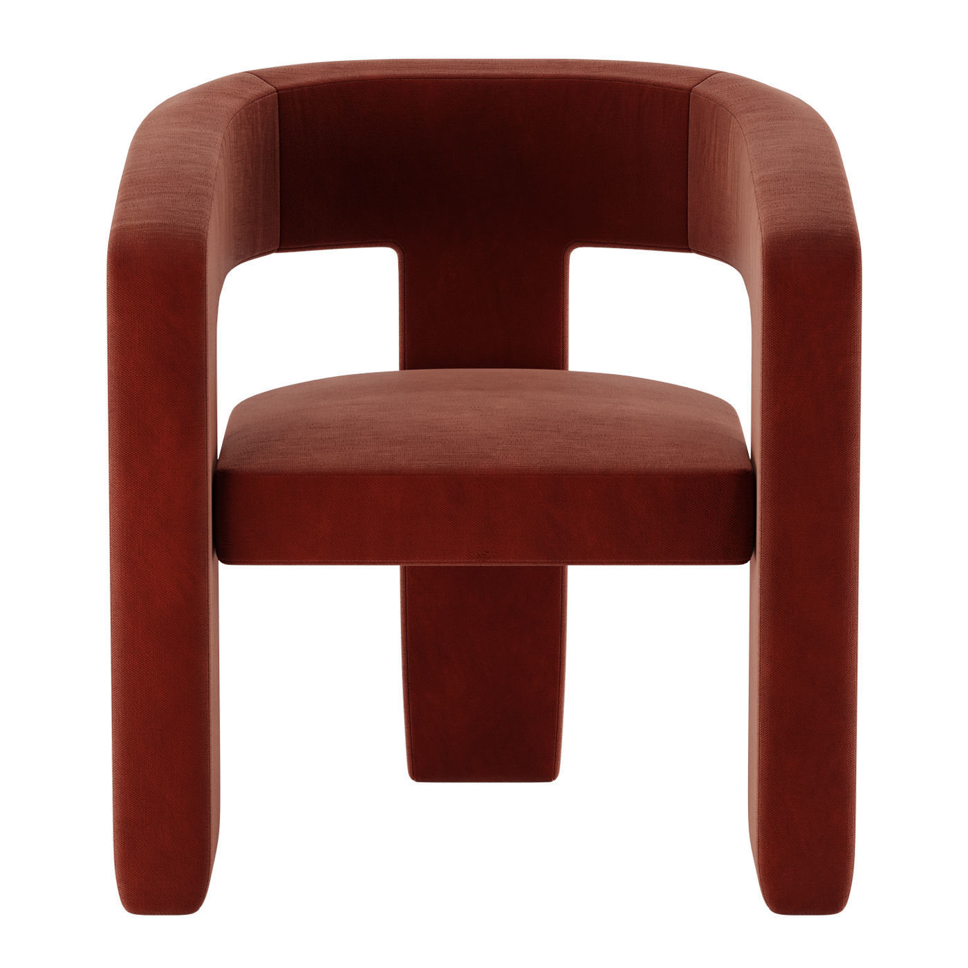 Upholstered 3-Leg Chair West Elm 3D model_13