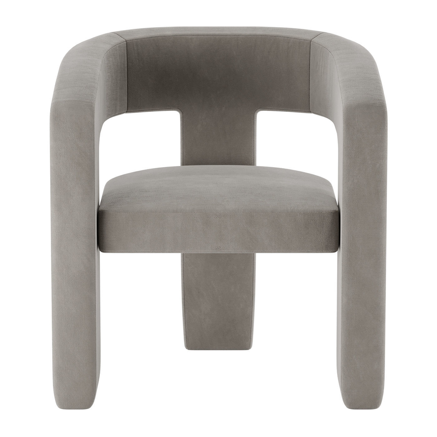 Upholstered 3-Leg Chair West Elm 3D model_4