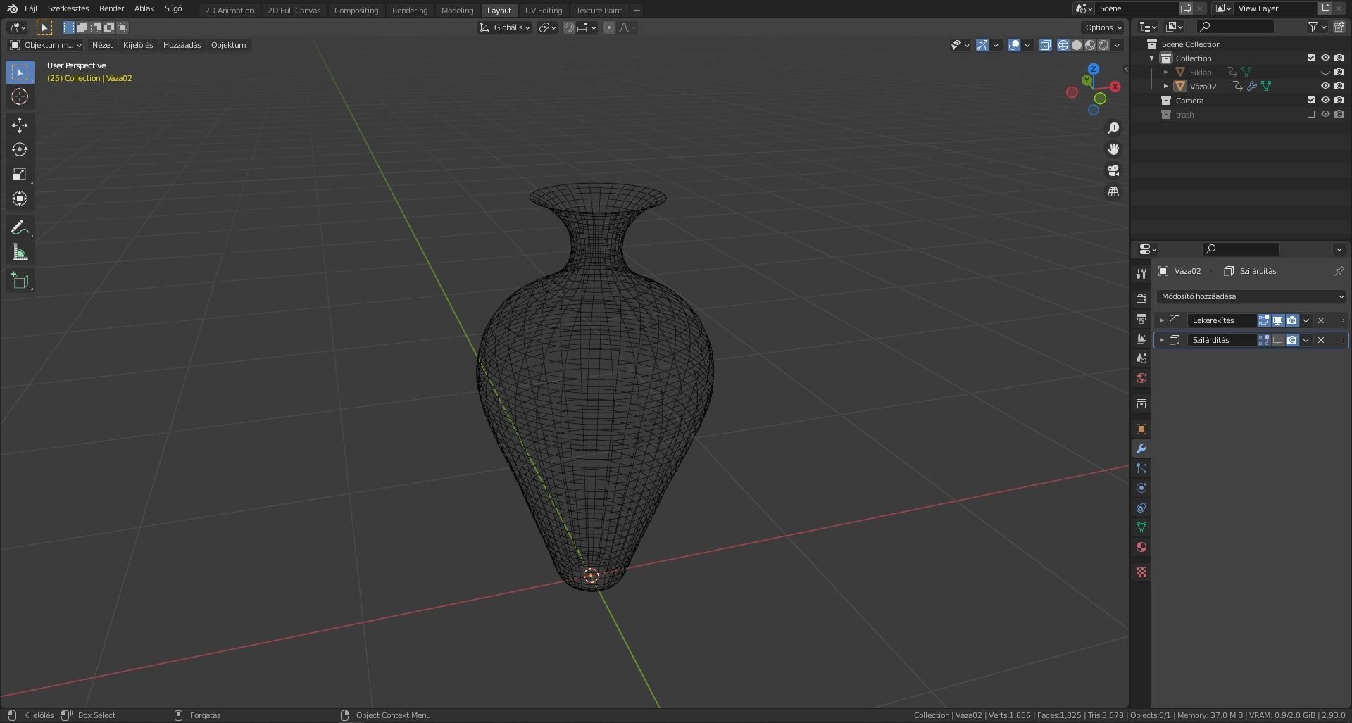 Base vase Low-poly 3D model_3