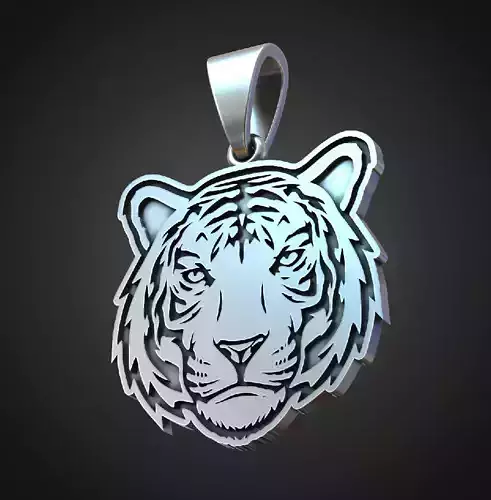 Tiger face pendant trinket 