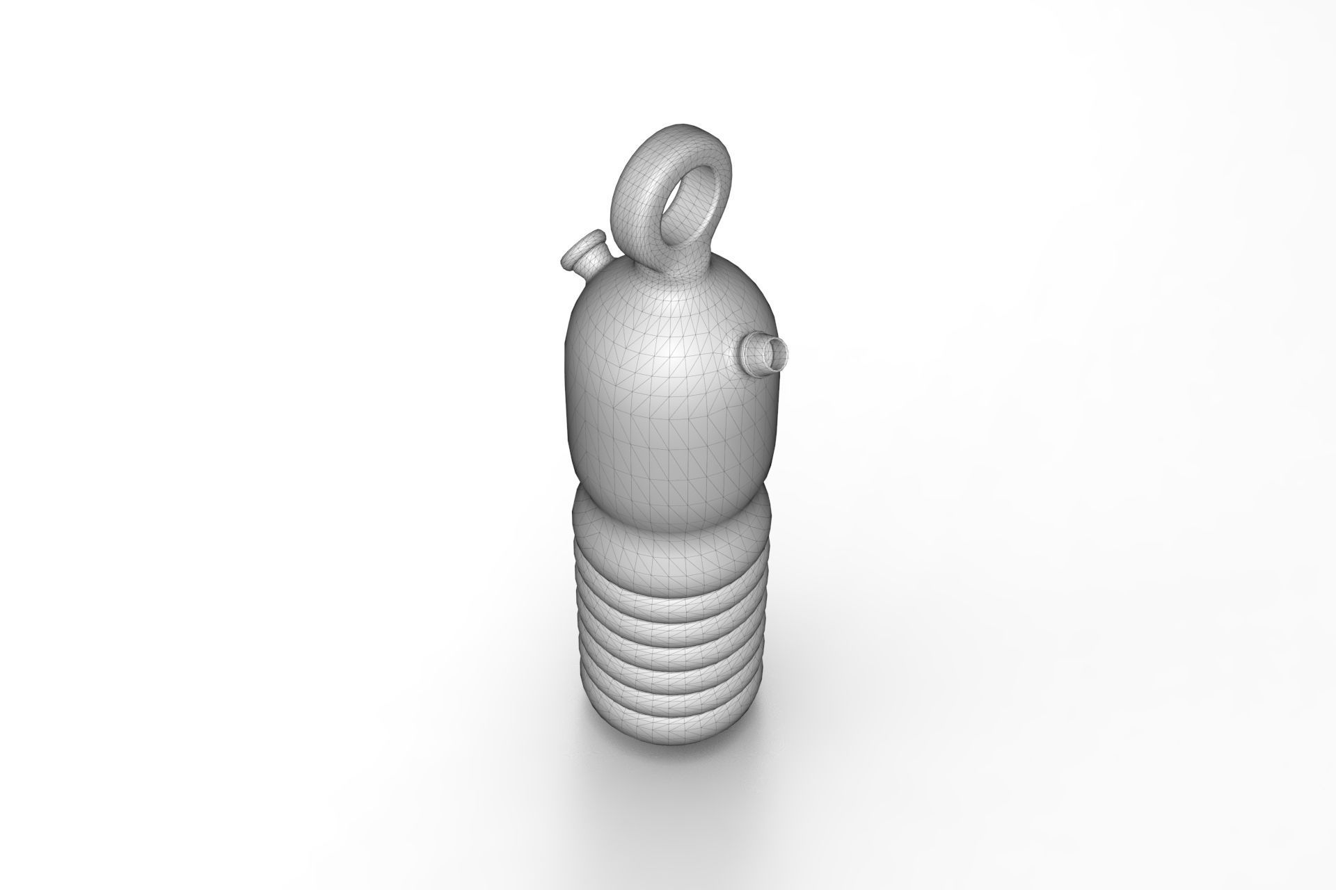 Decanter bottle Low-poly 3D model_5