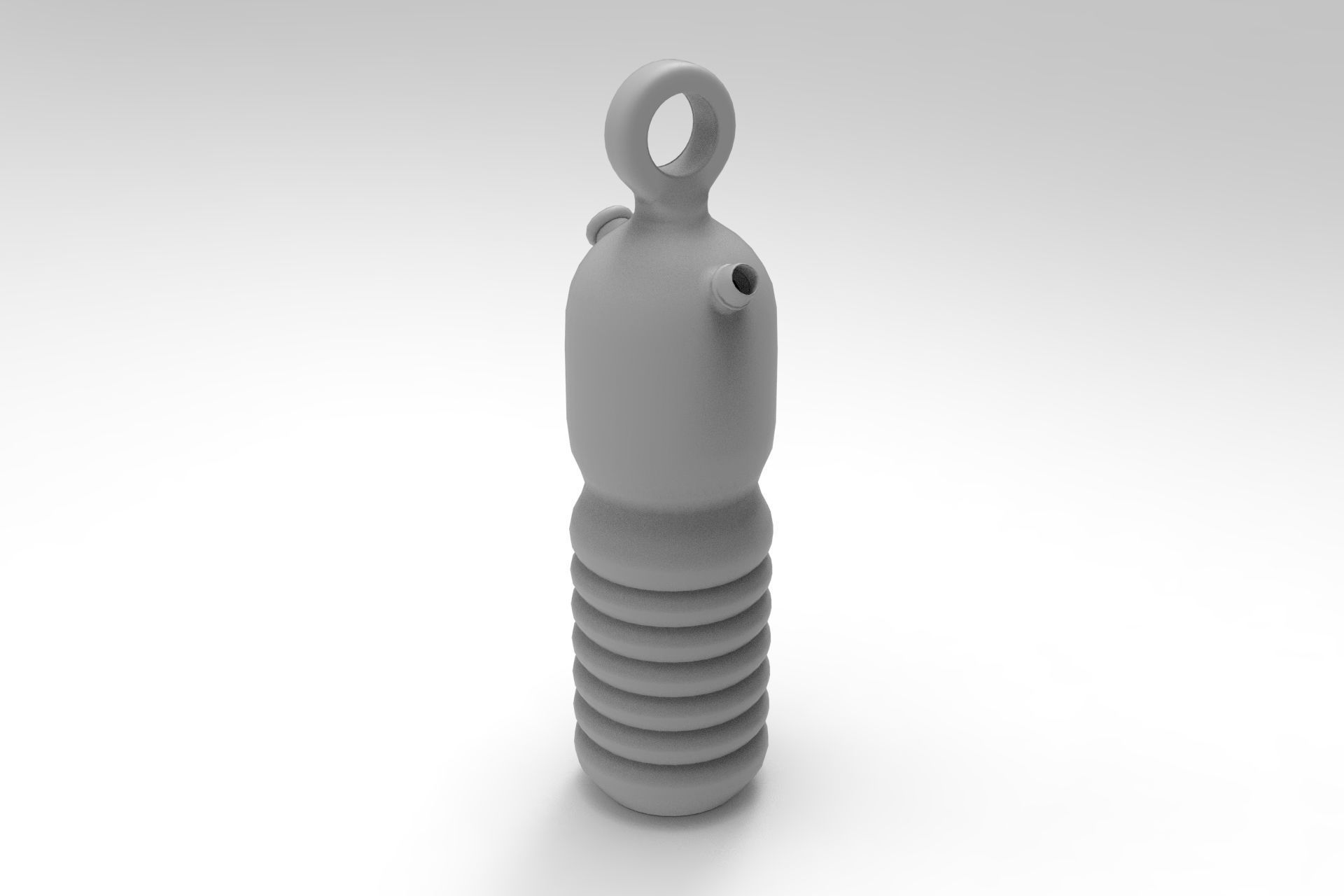 Decanter bottle Low-poly 3D model_1